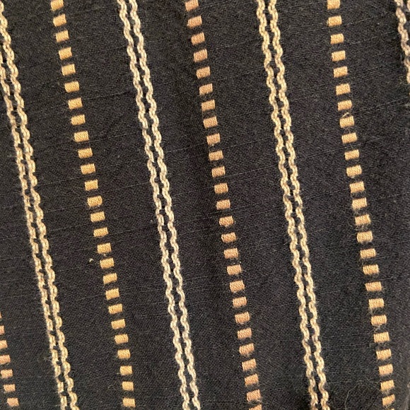 Ace & Jig Black and Tan Striped Midi Dress - Picture 4 of 5
